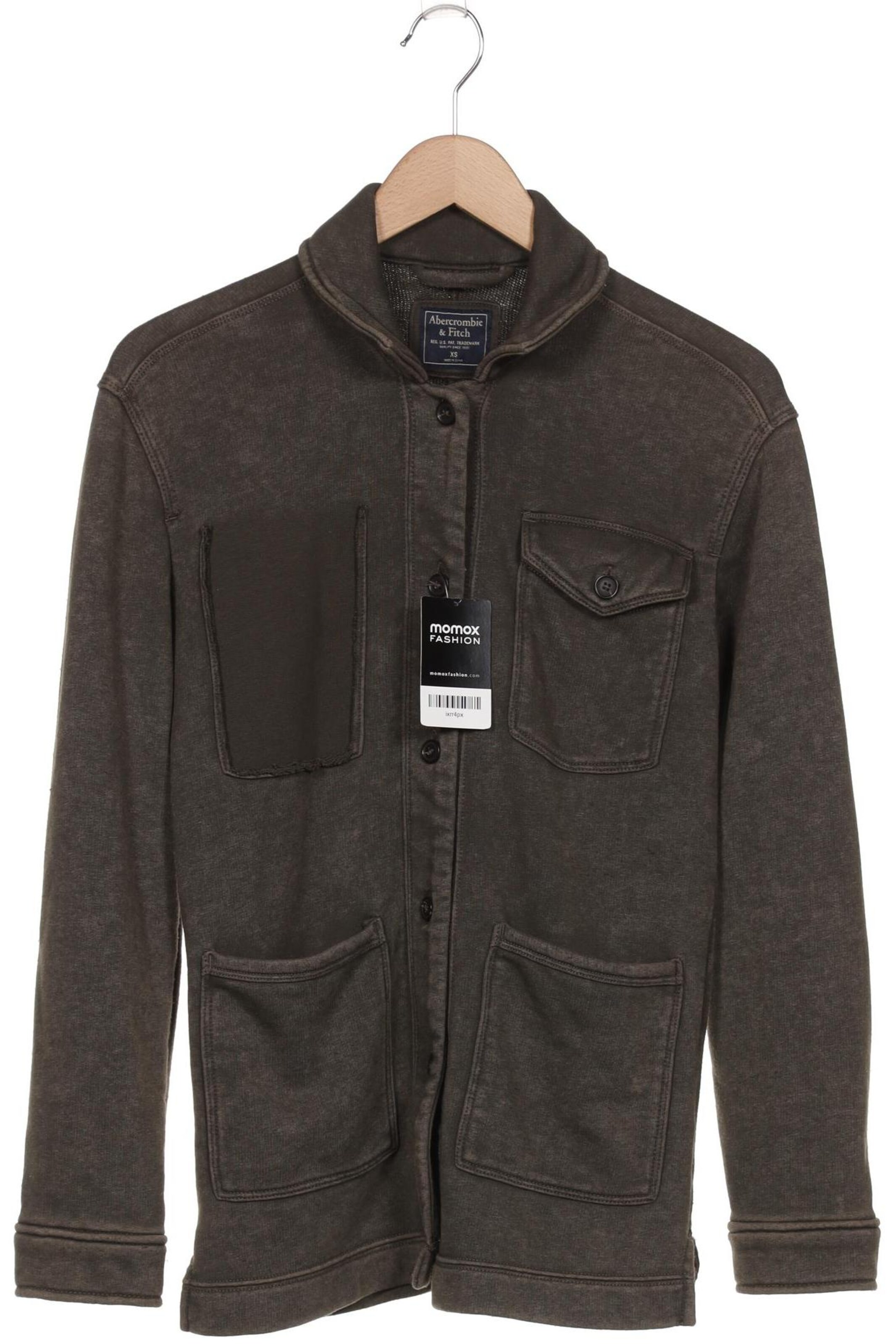 Abercrombie & Fitch Sweatshirt & Zip-Up Hoodie in XS in Green: front