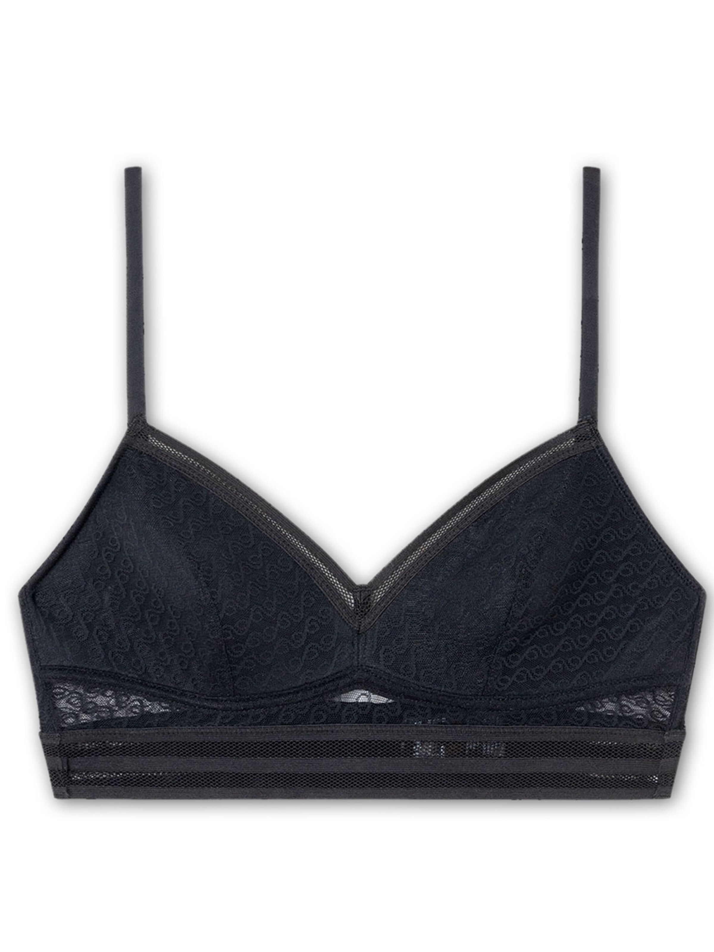Gisela Сутиен с триъгълни чашки Сутиен в черно: отпред
