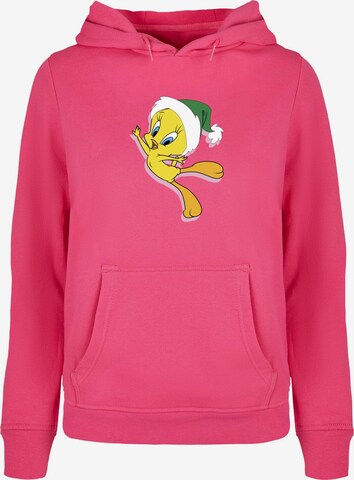 ABSOLUTE CULT Sweatshirt 'Looney Tunes - Tweety Christmas Hat' in Pink: predná strana