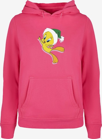 ABSOLUTE CULT Sweatshirt 'Looney Tunes - Tweety Christmas Hat' in Pink: predná strana