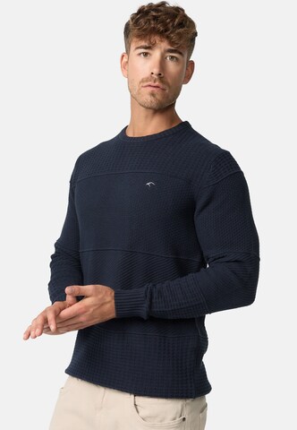 INDICODE JEANS Sweater 'Justice' in Blue: front
