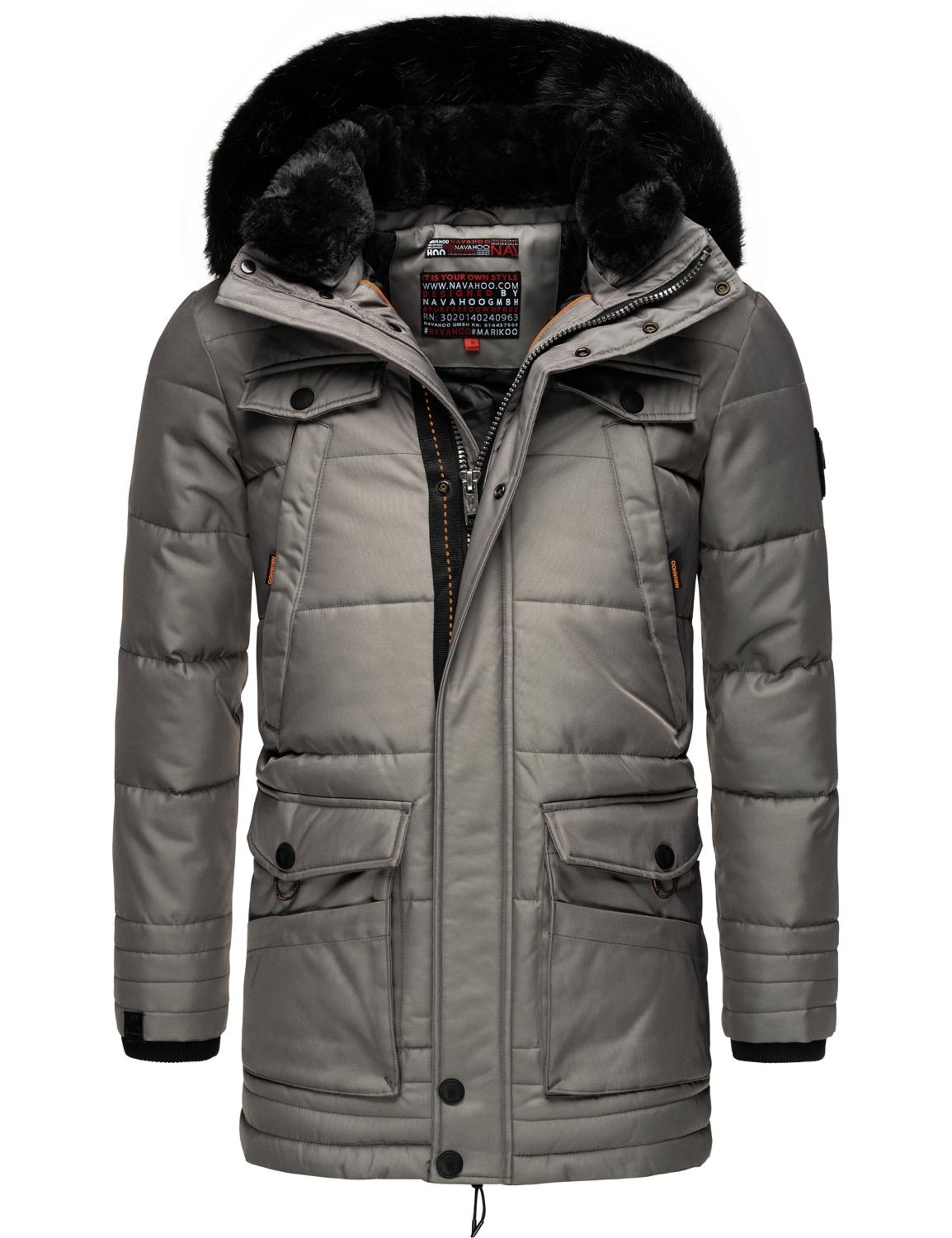 NAVAHOO Jacke 'Luaan' in Grau: Vorderseite