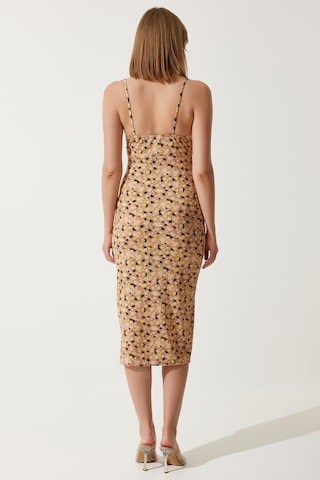 Happiness İstanbul Καλοκαιρινό φόρεμα σε καφέ