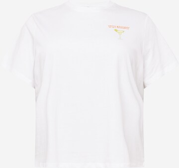 PIECES Curve Μπλουζάκι 'PCKILANA' σε λευκό: μπροστά