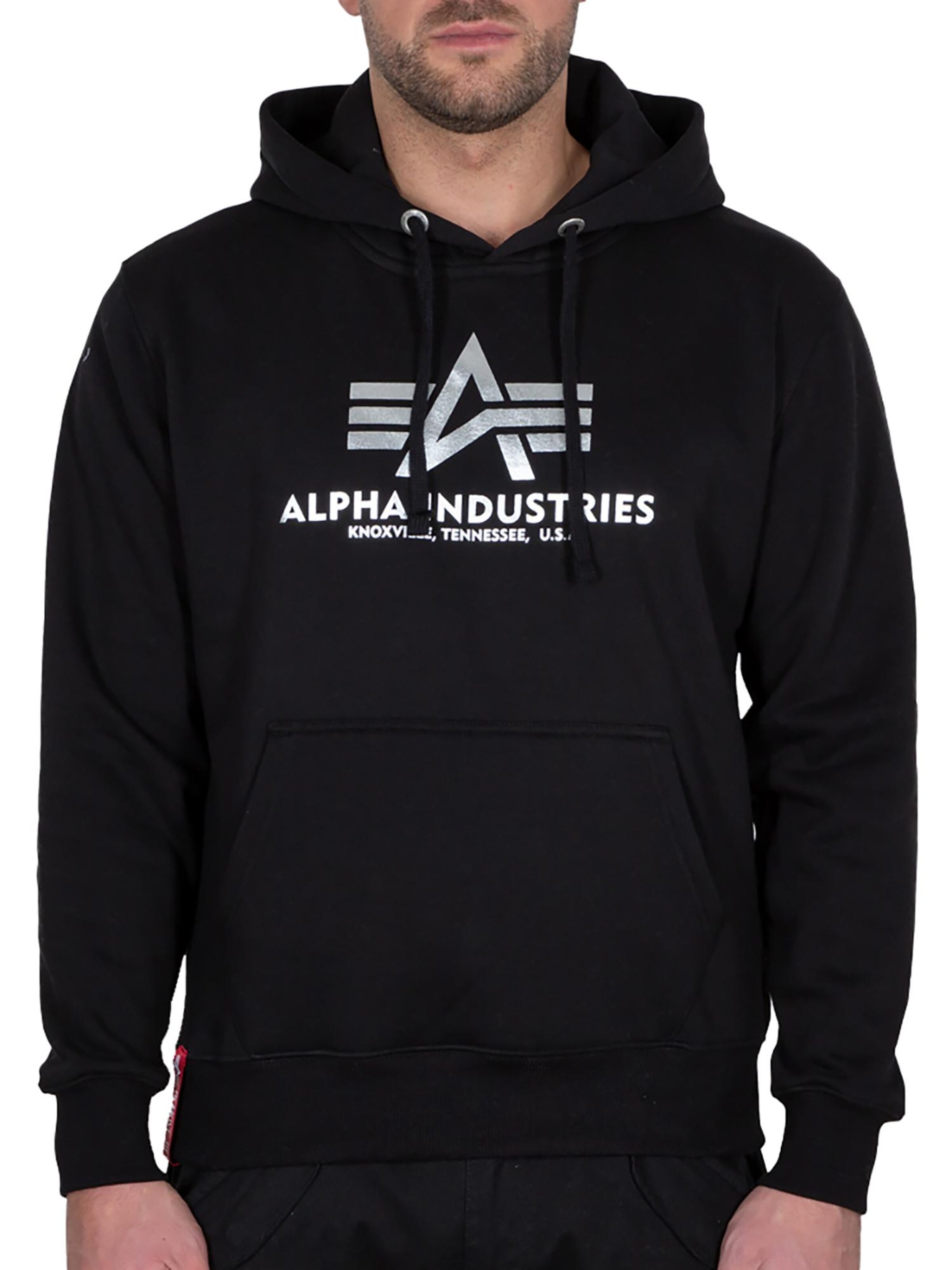 ALPHA INDUSTRIES Sweatshirt 'Basic' in Black: front