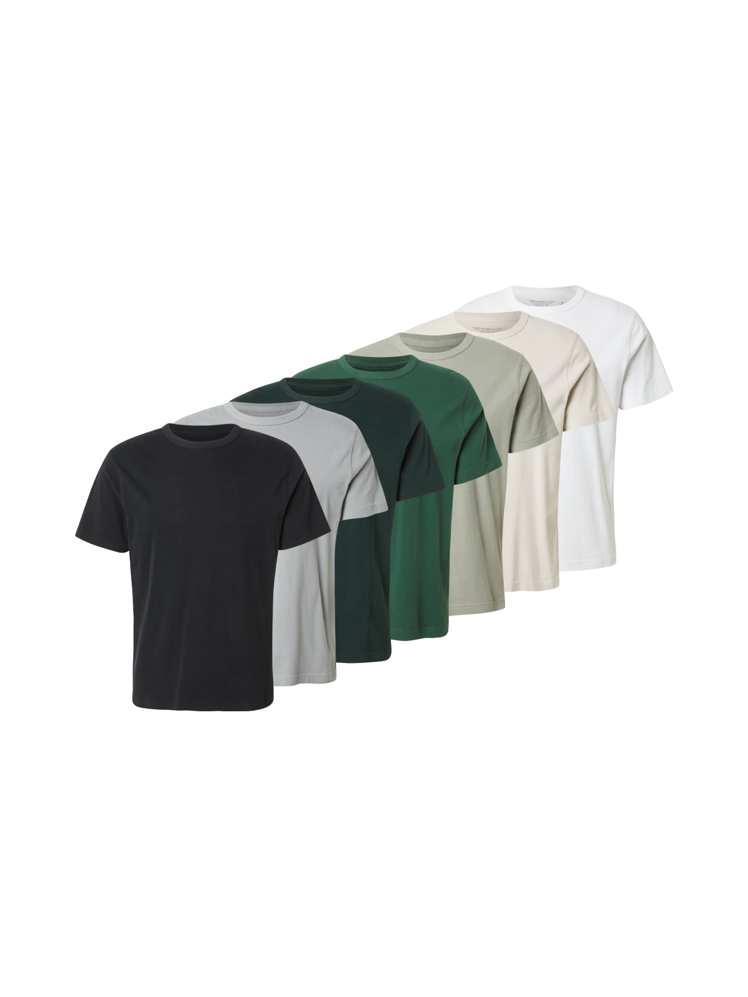 Abercrombie & Fitch Majica 'CLASSIC ESSENTIAL' | siva / temno siva / zelena / kaki / jelka / črna / bela barva, Prikaz izdelka