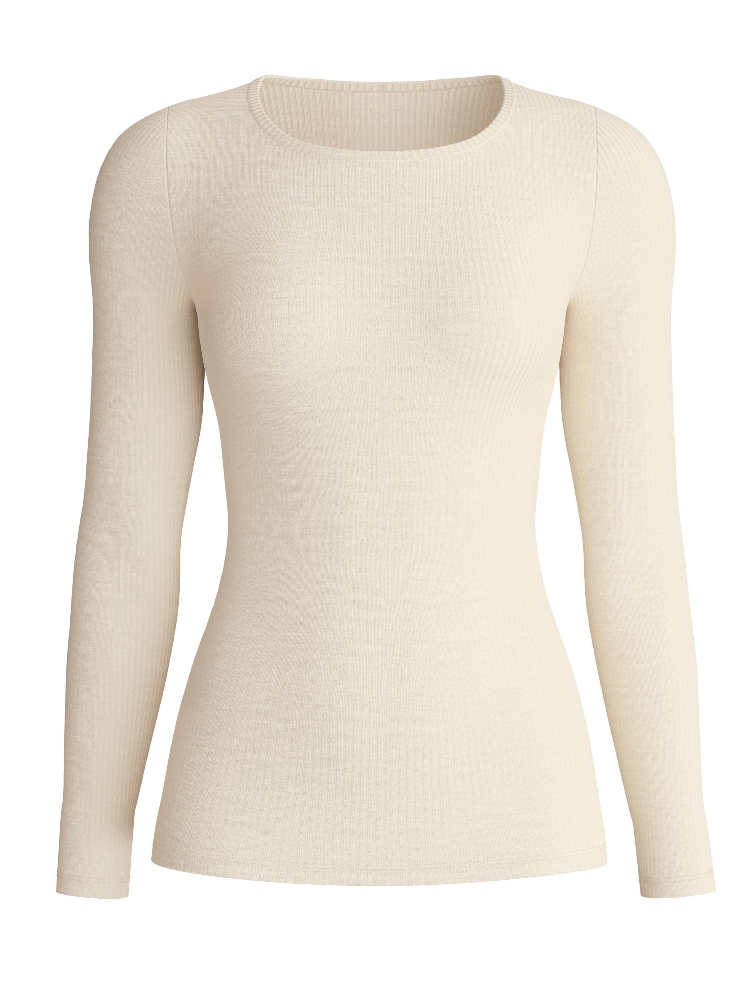 Maglietta intima 'Silky Wool Soft' di CALIDA in beige: frontale