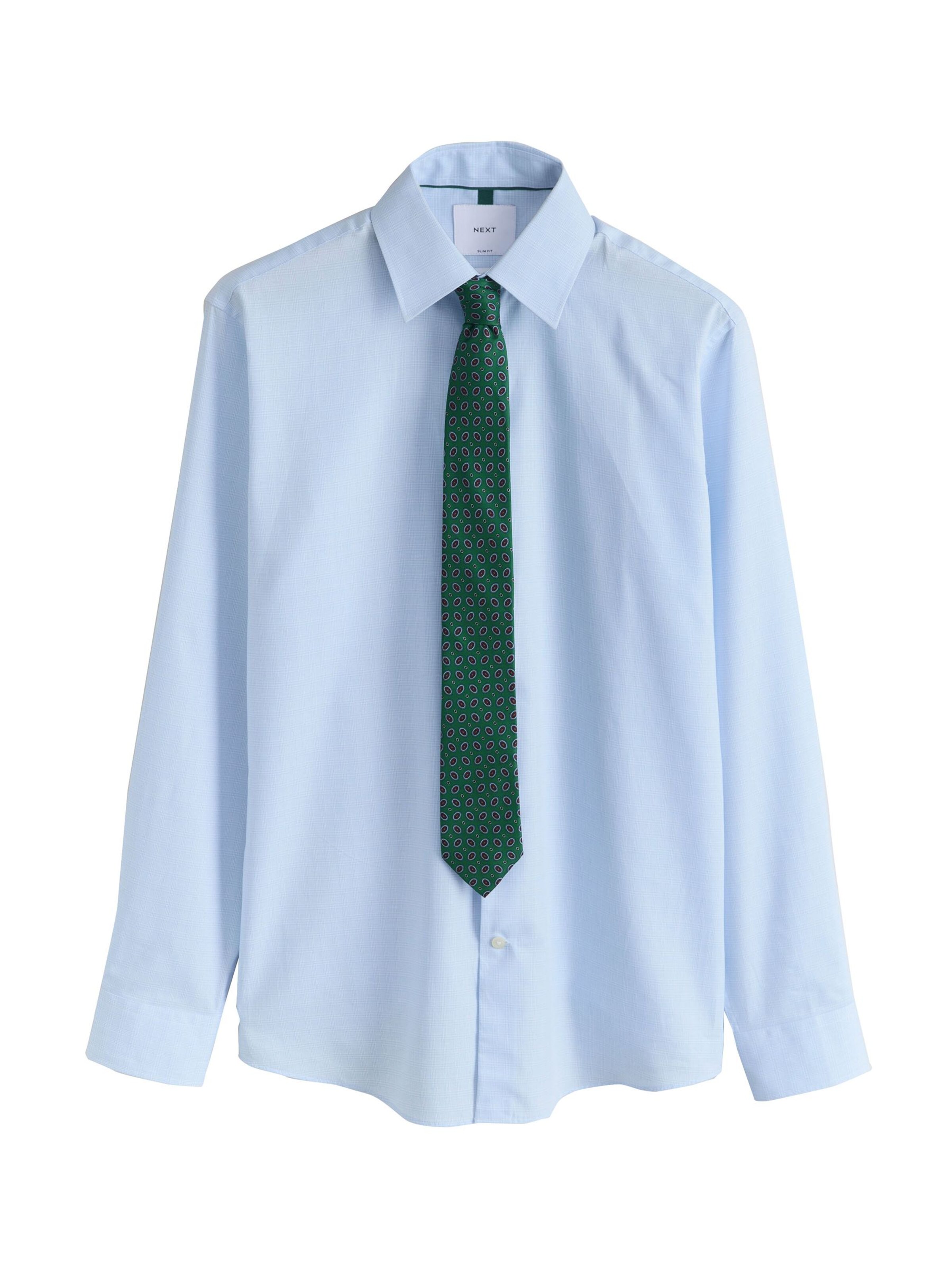 Next Regular fit Button Up Shirt in Blue: front