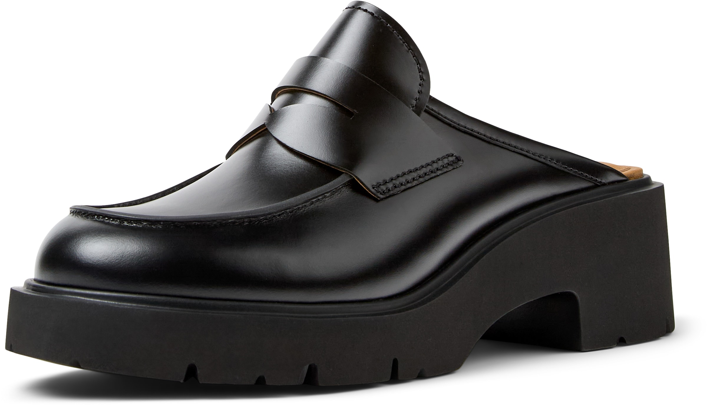 CAMPER Mule ' Milah ' in Black: front