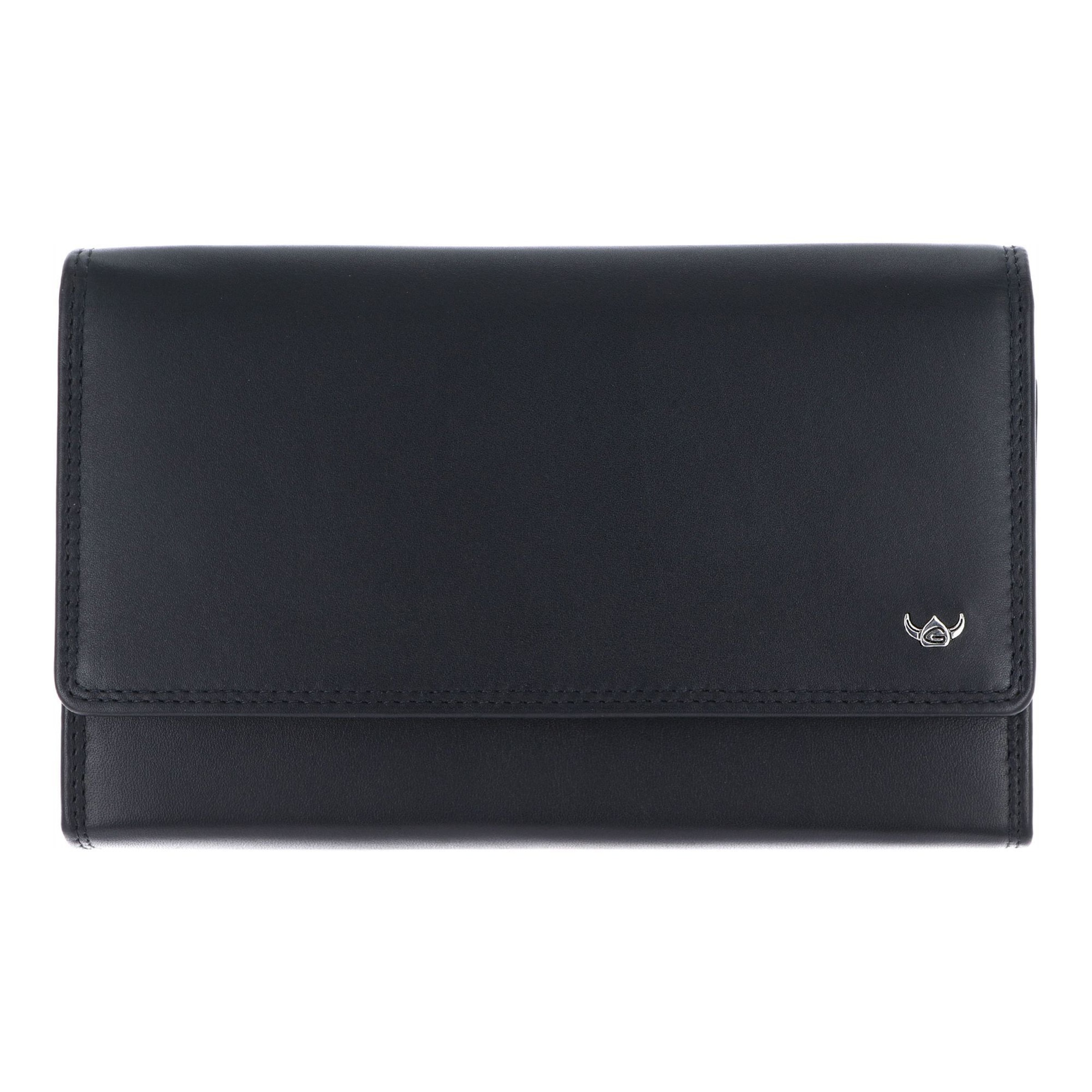 Porte-monnaies 'Polo' GOLDEN HEAD en noir : devant