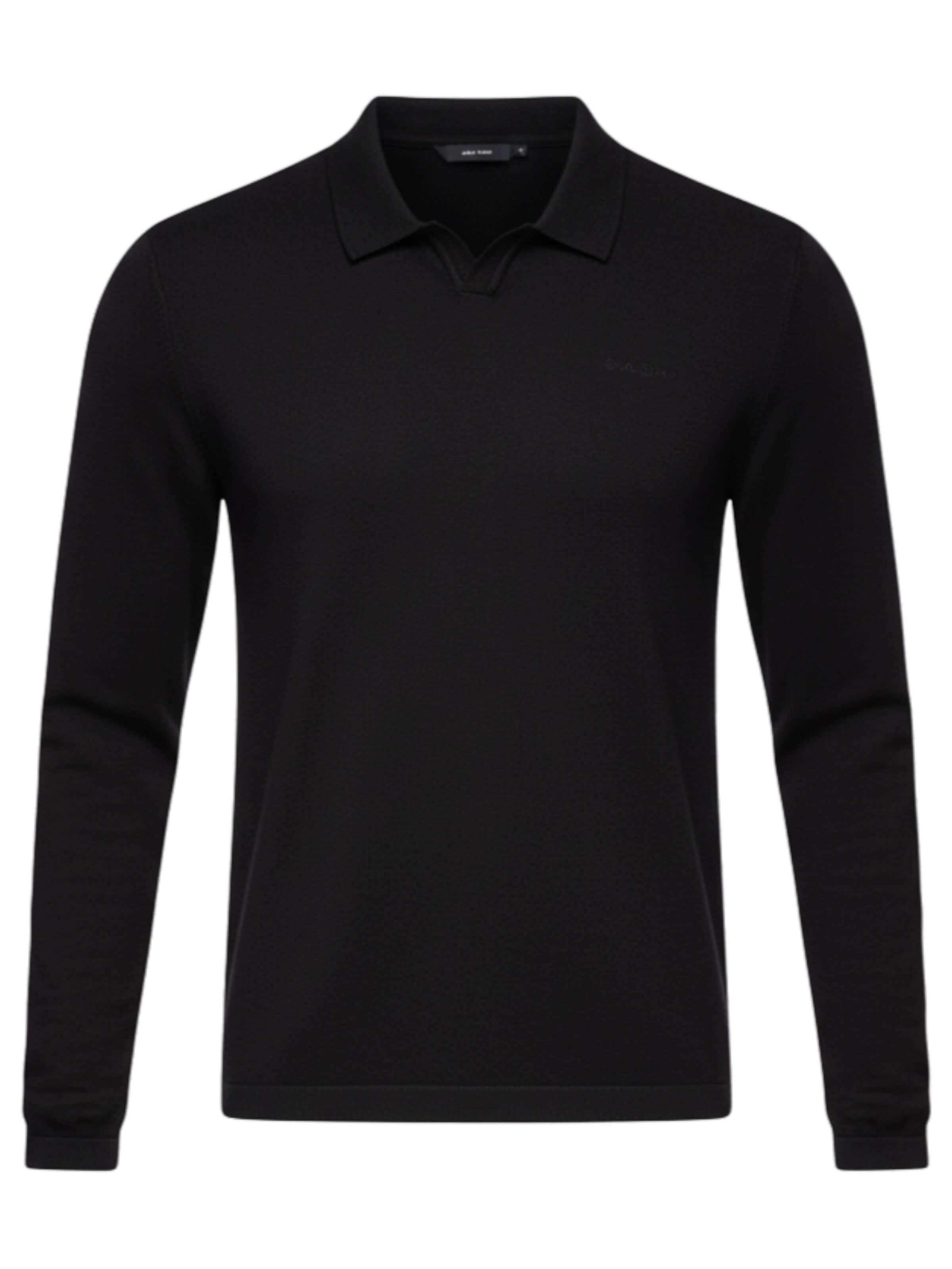 Ombre Shirt‌ in Schwarz: Vorderseite