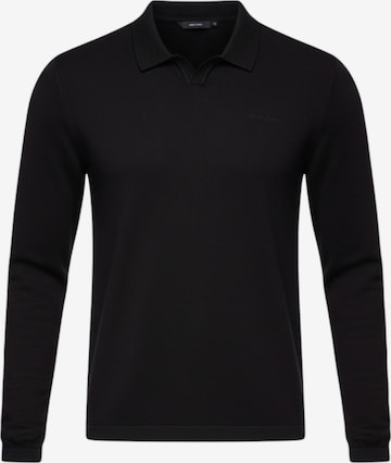 Ombre Shirt in Schwarz: Vorderseite