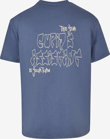 Merchcode T-Shirt 'Cupid´s Assistant' in Blau