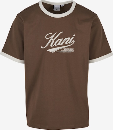 Karl Kani T-Shirt 'Cursive Varsity' in Braun: Vorderseite