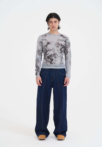 Ed Hardy Shirt 'Schlange und Drache' in Grau