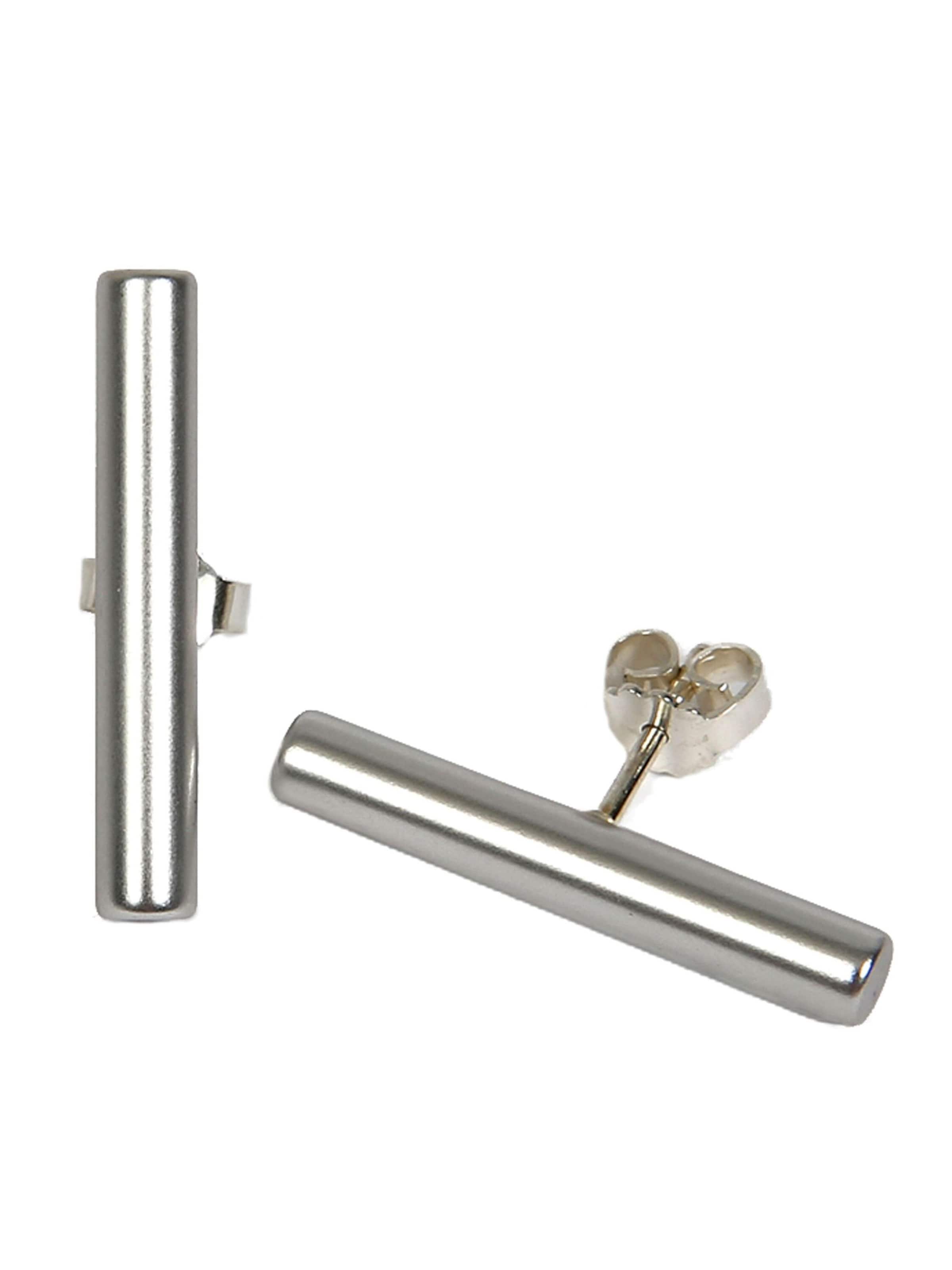 DeMarie Earrings in Silver: front