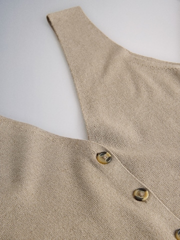 The Set Gebreide bodywarmer in Beige