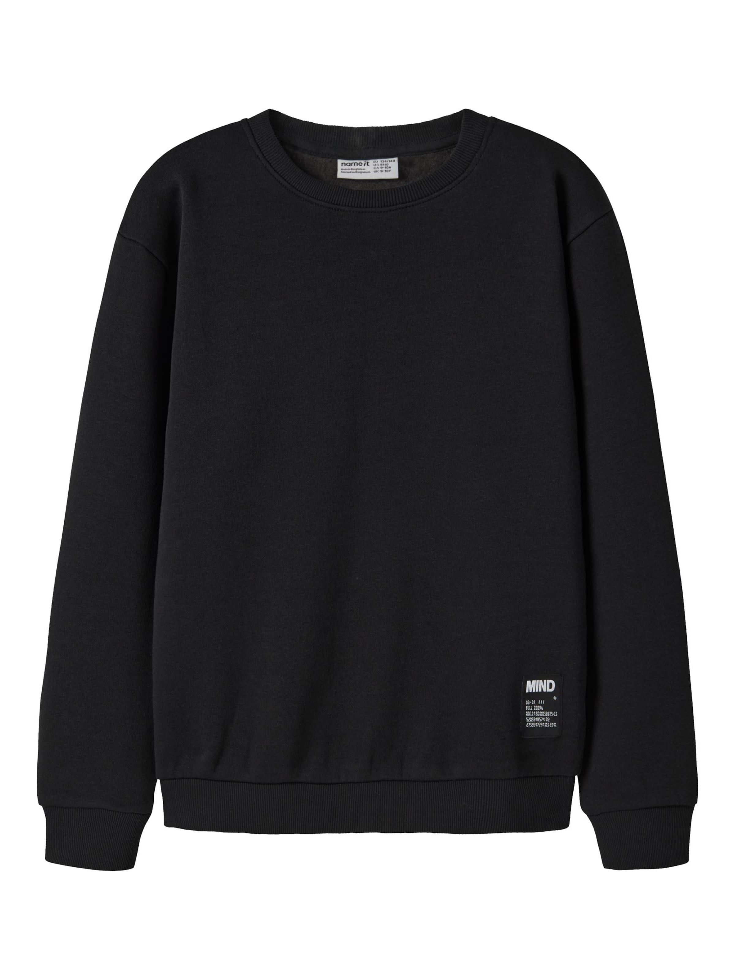 NAME IT - Sudadera en negro: frente