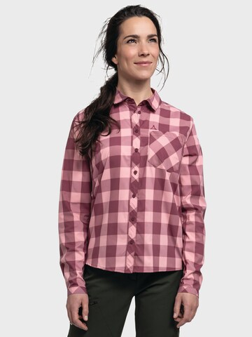 Schöffel Athletic button up shirt 'Silba' in Pink: front