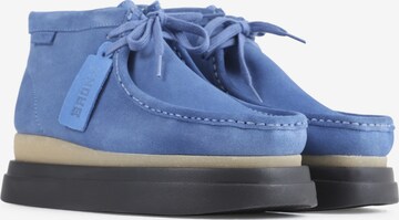 BRONX Lace-Up Ankle Boots ' Chunky-Wondery ' in Blue