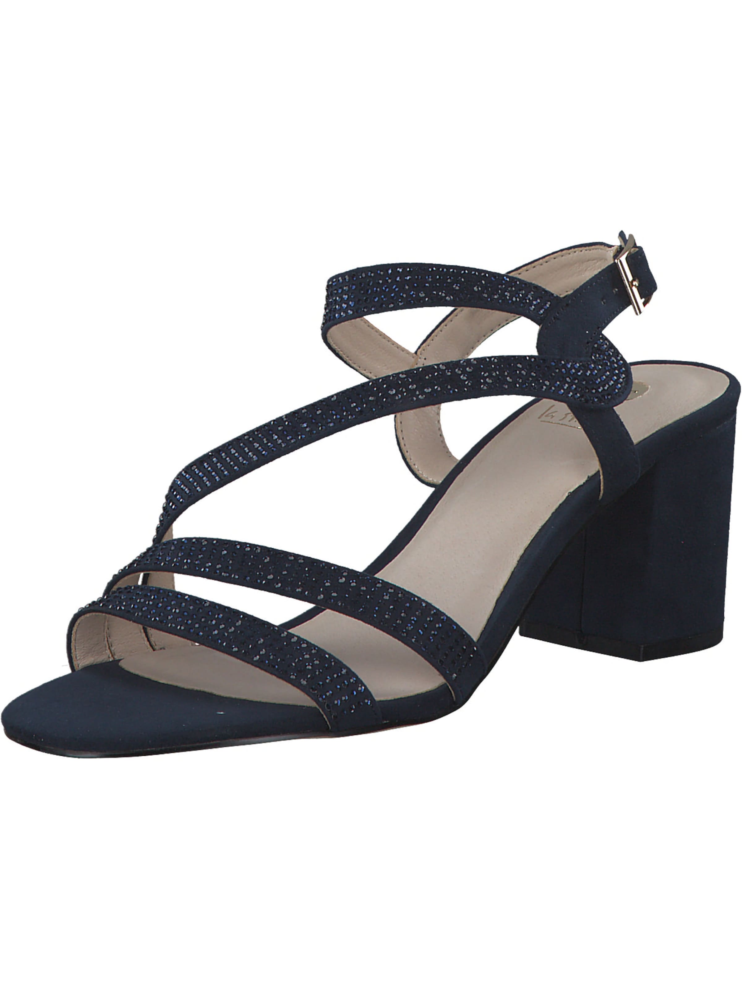 LA STRADA Plateau-Sandaletten '2201015' in Blau: Vorderseite