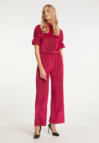 myMo at night Wide leg Broek in Roze