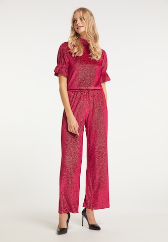 myMo at night Wide leg Broek in Roze