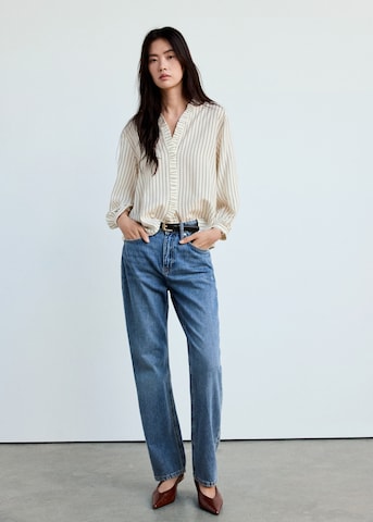 MANGO Bluse 'FLORETA' i beige
