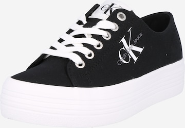 Sneaker low de la Calvin Klein Jeans pe negru: față