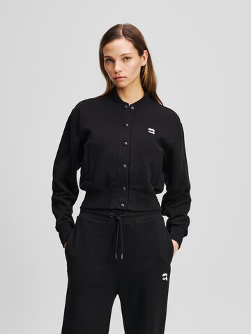 Giacca di mezza stagione 'IKON' di Karl Lagerfeld in nero: frontale