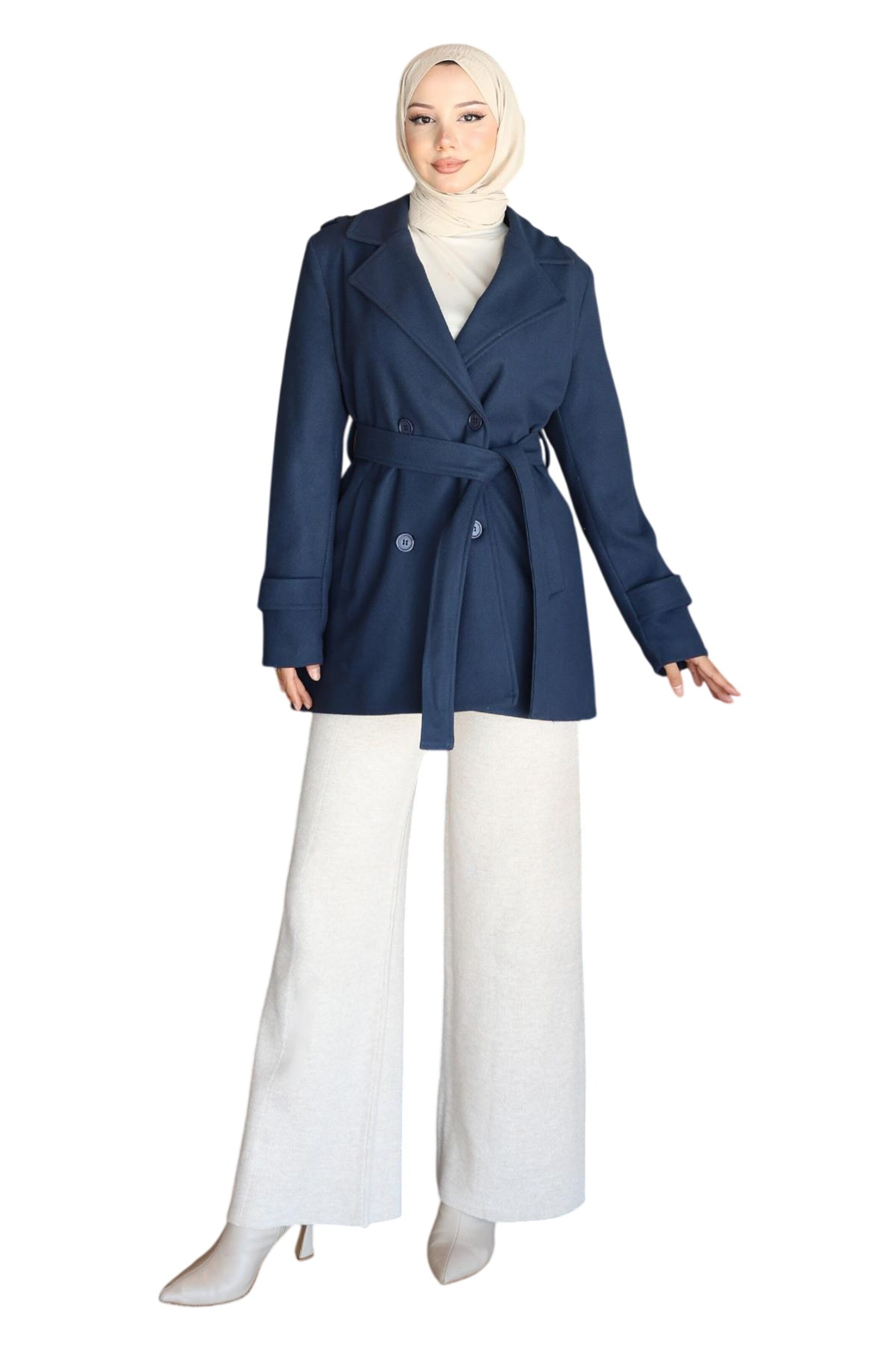 MODAMIHRAM Tussenmantel in Blauw