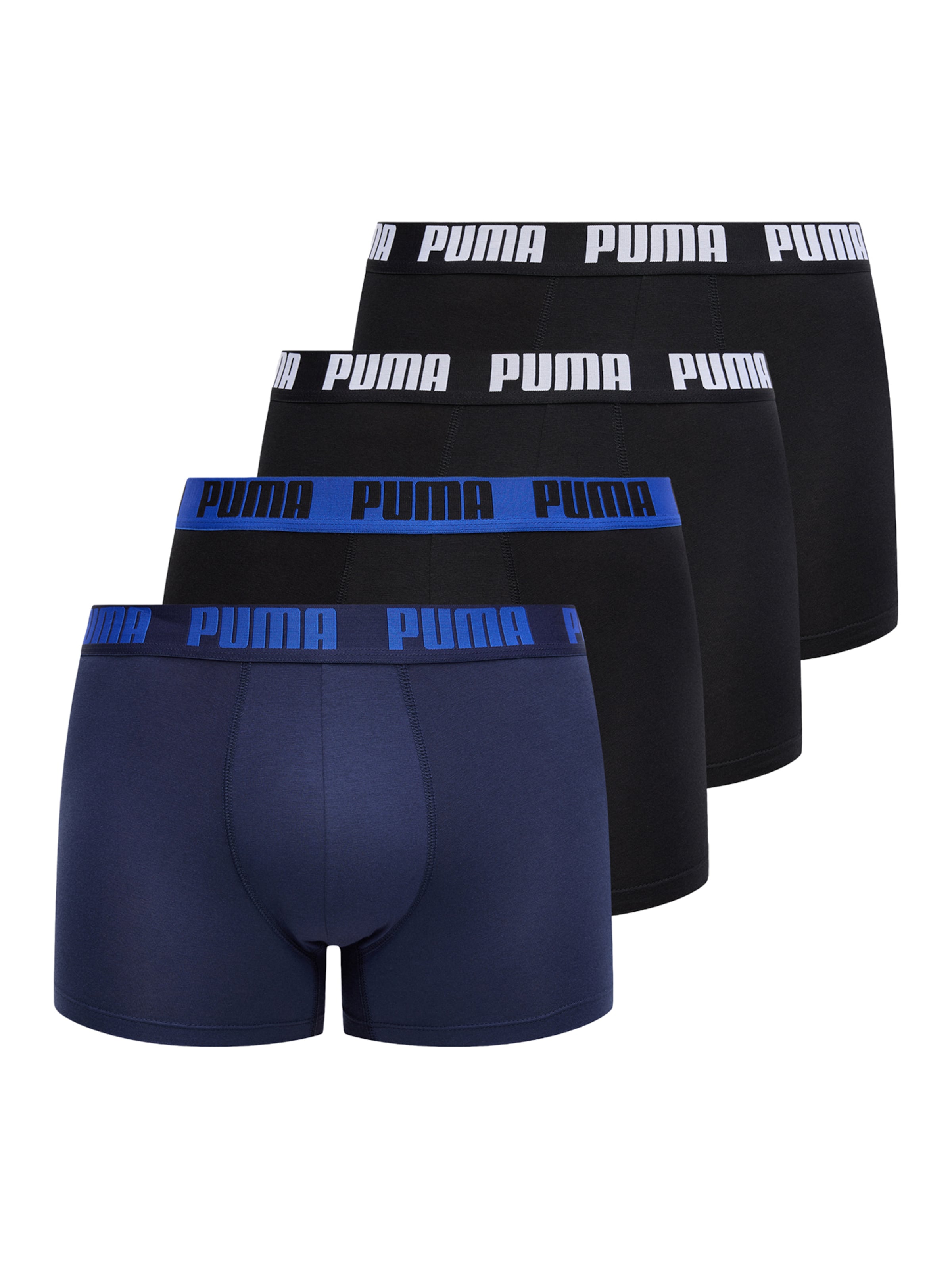 PUMA Boxershorts 'EVERYDAY' in blau / navy / schwarz / weiß, Produktansicht