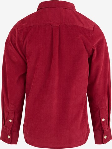 KnowledgeCotton Apparel Button Up Shirt in Red