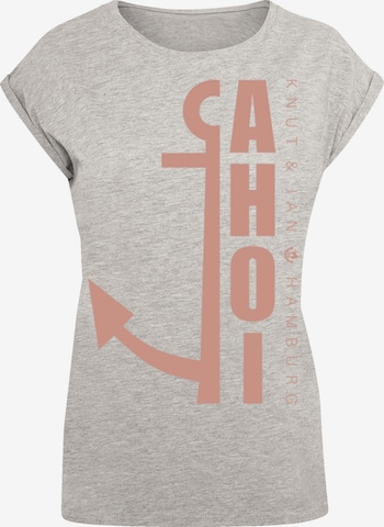 F4NT4STIC T-Shirt 'Ahoi Anker' in Grau: predná strana