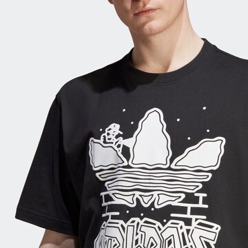 ADIDAS ORIGINALS Тениска 'Graphics Hack The Elite' в черно