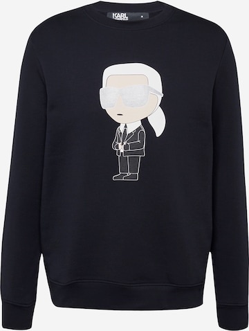 Sweat-shirt Karl Lagerfeld en bleu : devant