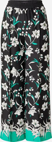 Wide leg Pantaloni con piega frontale di Marks & Spencer in nero: frontale