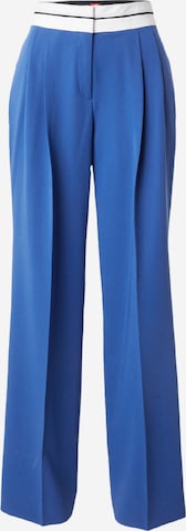 HUGO Loose fit Pleat-Front Pants 'Hasiya' in Blue: front