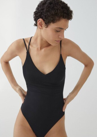 MANGO Swimsuit 'tropic' in Black: front