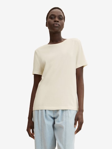 TOM TAILOR T-shirt i beige: framsida