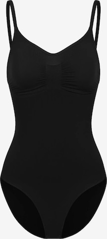 cfab (formerly creamy fabrics) - Body moldeador 'Bodysuit Sculpting Shapewear mit Slip' en negro: frente