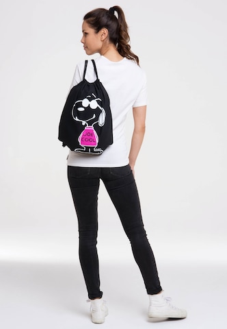 LOGOSHIRT Gymtas 'Peanuts - Snoopy Joe Cool' in Gemengde kleuren: voorkant