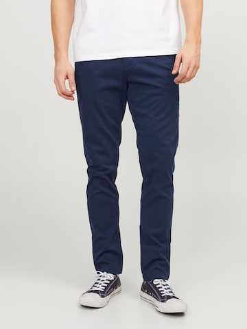 JACK & JONES Slimfit Chinosy 'JJIMarco JJBowie' w kolorze niebieski: przód