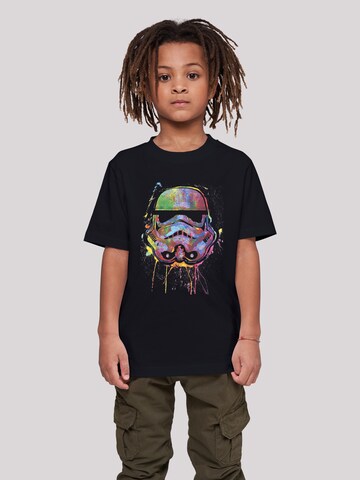 T-Shirt 'Stormtrooper Paint Splats' F4NT4STIC en noir : devant