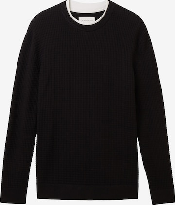 TOM TAILOR DENIM Sweater in Black: front