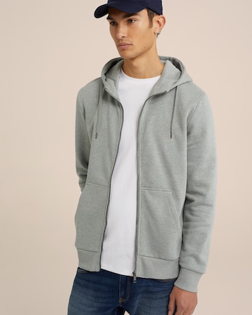 WE Fashion Sweat jacket in Grey: front