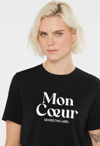 SENSES.THE LABEL T-Shirt 'Tul:ip' in Schwarz