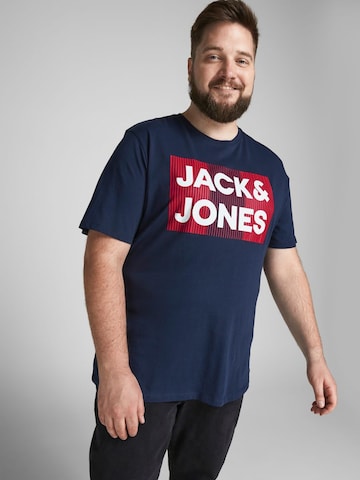 Jack & Jones Plus - Camiseta en azul