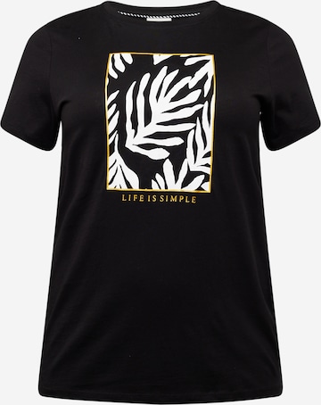 ONLY Carmakoma Majica 'CARBOOSTERY' | črna barva: sprednja stran