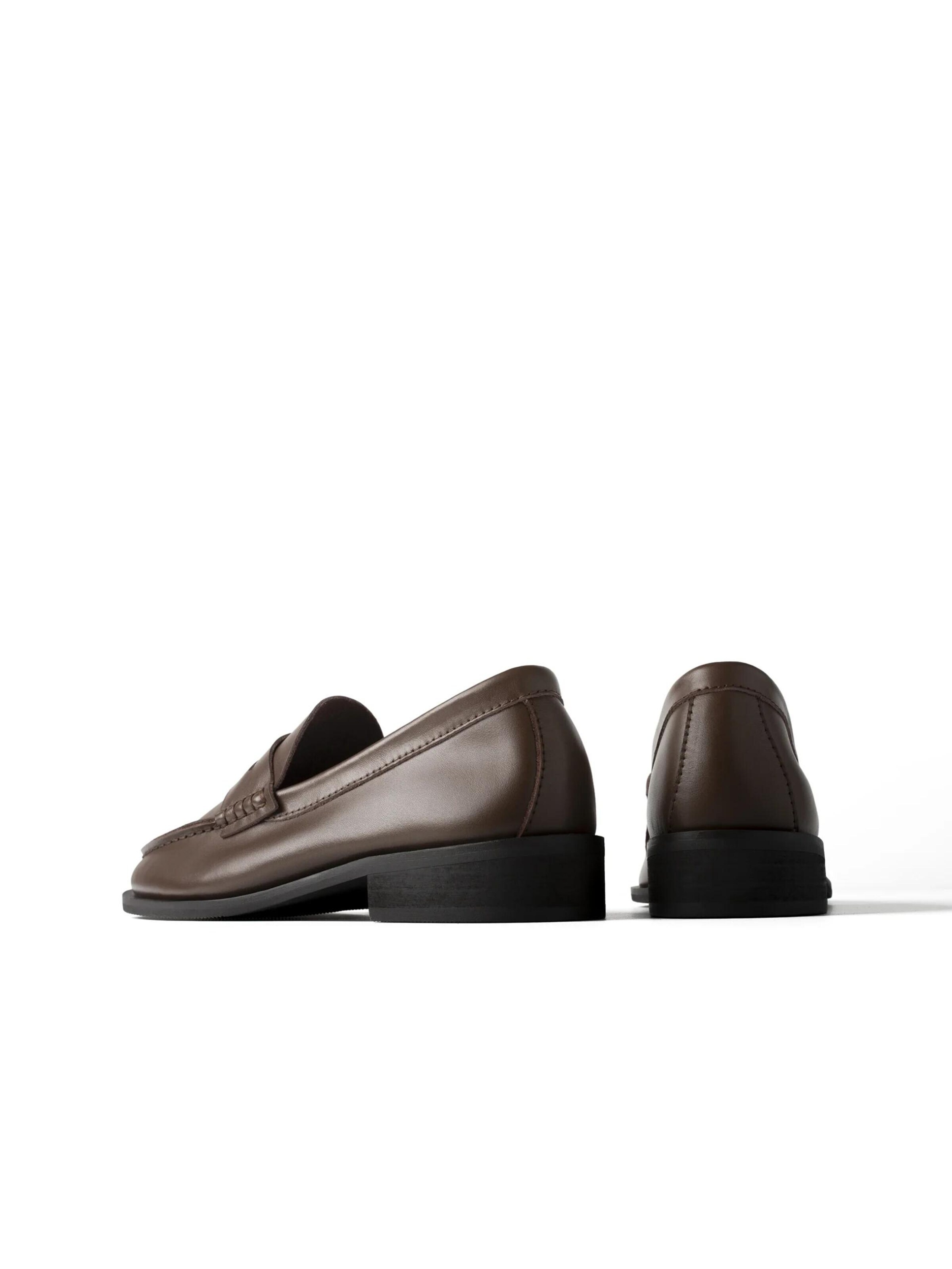 L37 HANDMADE SHOES Natikači 'TO MAKE IT EASIER' | rjava barva